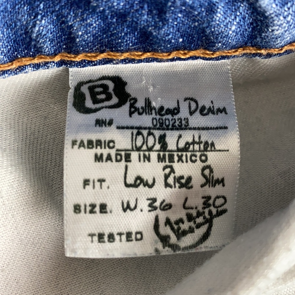 Bullhead Low Rise Slim Blue Jeans W36 L30 - Picture 4 of 11